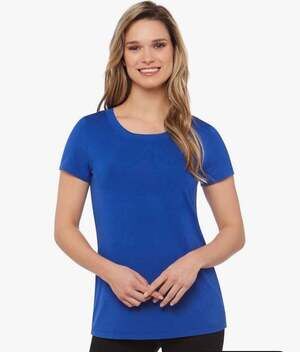 Rekucci Soft Scoop Neck Summer T-Shirt for Women 2025 – Short Sleeve Comfy Stret